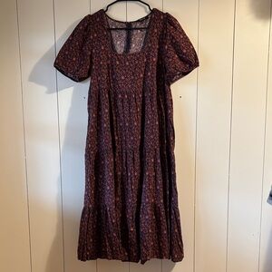 Madewell Floral Puff Sleeve Dress
